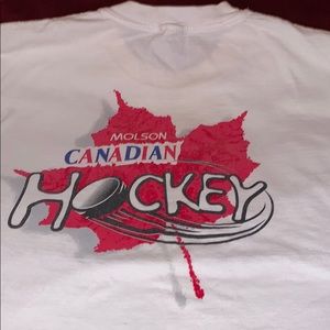 Vintage Molson Canadian hockey tee shirt